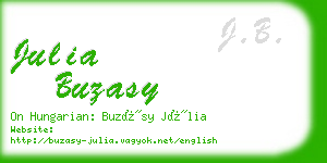 julia buzasy business card